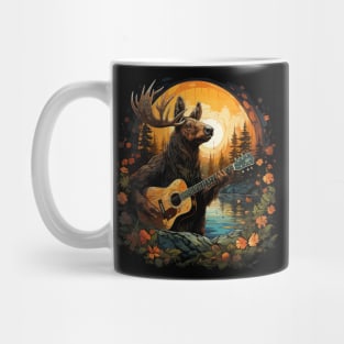 Moose Playing Guitar Mug